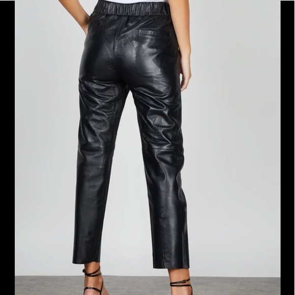 Stand Studio 100% Napa Leather Joggers Size 38/M - Picture 3 of 10